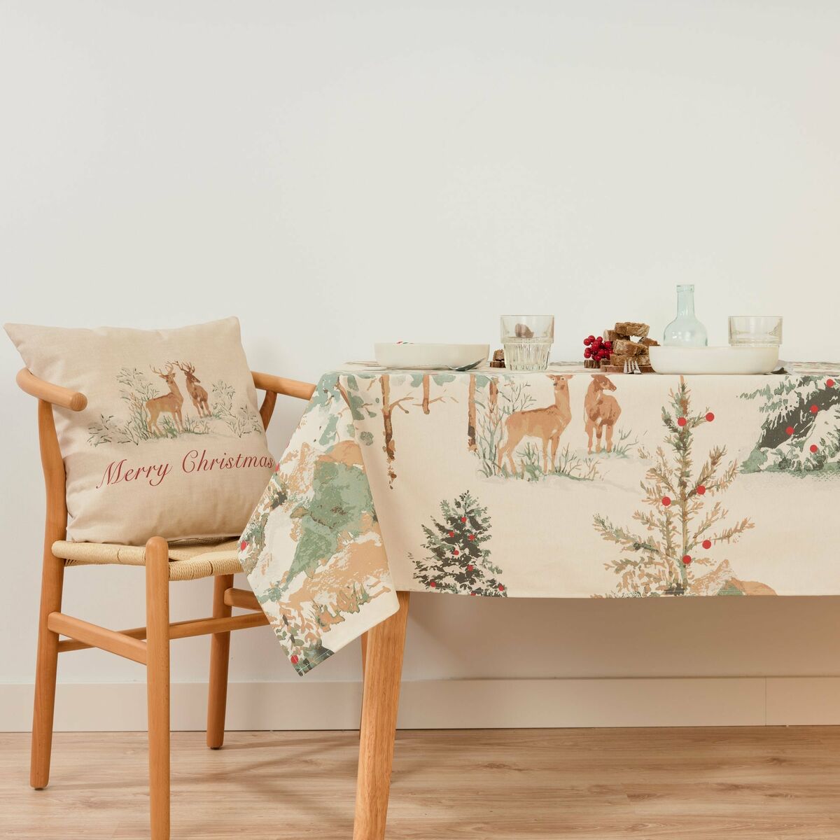 Nappe antitache Belum Christmas Deer 100 x 155 cm